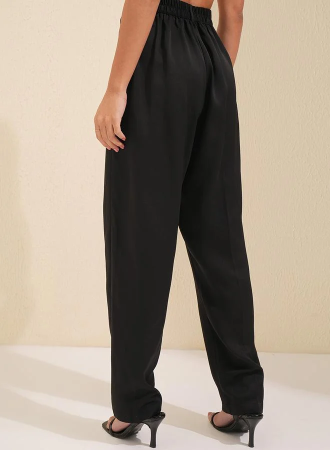 Tokyo Talkies Tokyo Talkies Mid Rise Regular Fit Parallel Trousers