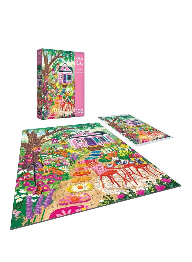 RoseArt - Olivia Gibbs - Floral Garden 300 Piece Jigsaw Puzzle - Colorful Cottage Garden Flowers and Perennials Scene - Adult Puzzle - Finished Size Approx. 18" x 24", Made in USA - Image 3