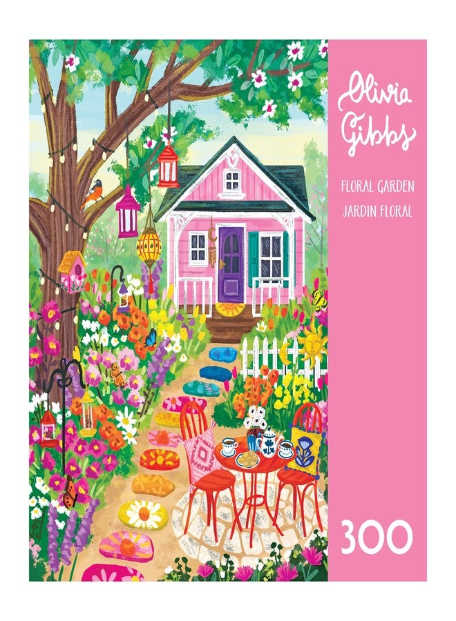 RoseArt - Olivia Gibbs - Floral Garden 300 Piece Jigsaw Puzzle - Colorful Cottage Garden Flowers and Perennials Scene - Adult Puzzle - Finished Size Approx. 18" x 24", Made in USA - Image 4