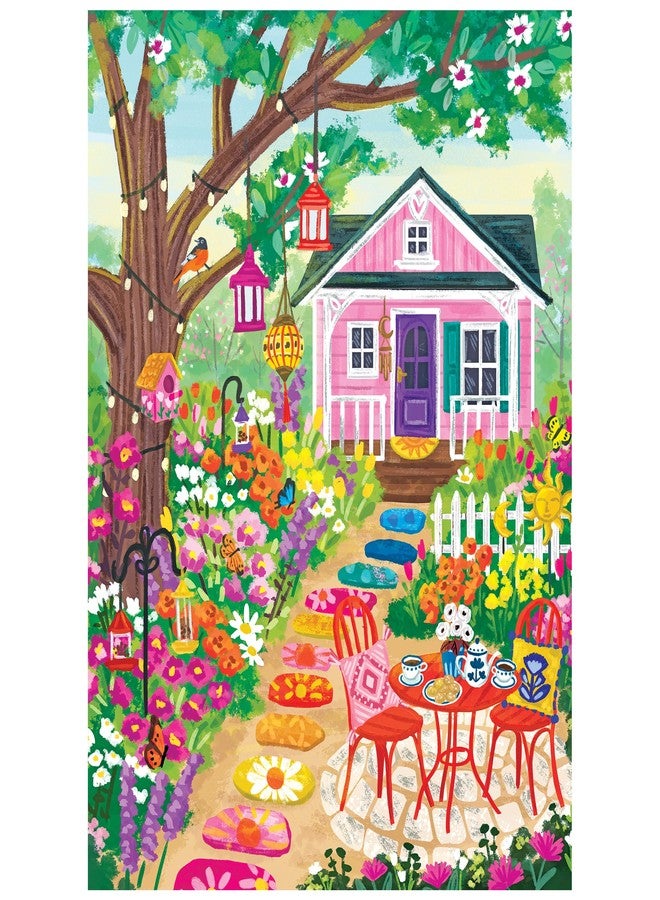 RoseArt - Olivia Gibbs - Floral Garden 300 Piece Jigsaw Puzzle - Colorful Cottage Garden Flowers and Perennials Scene - Adult Puzzle - Finished Size Approx. 18" x 24", Made in USA - Image 1