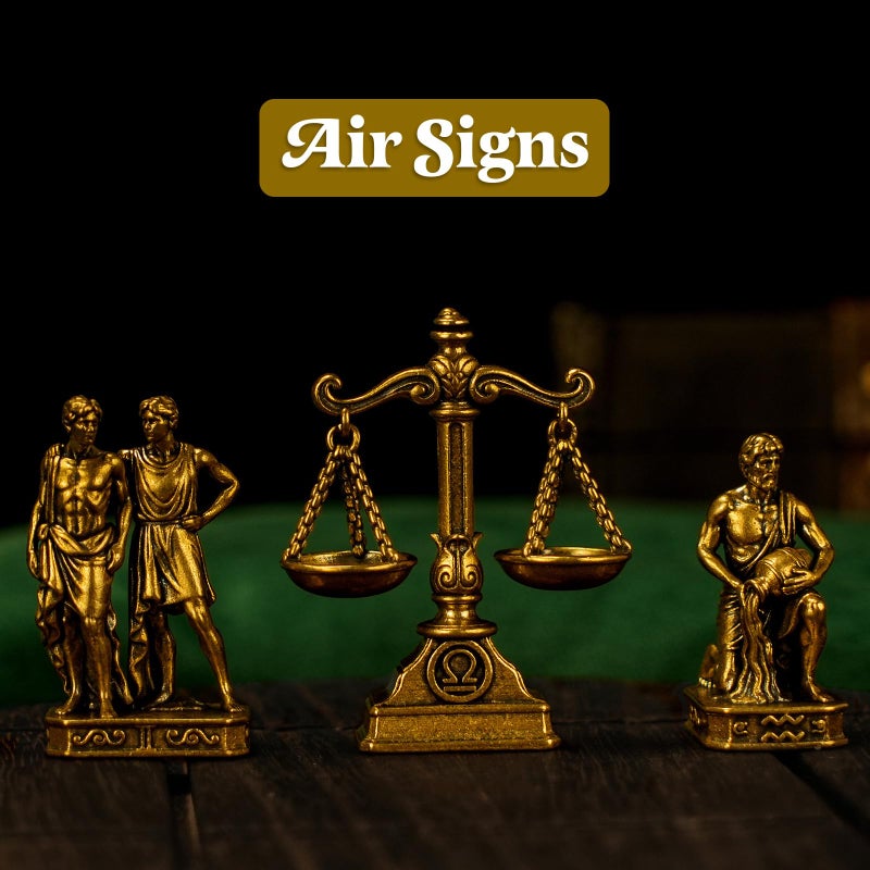 chovy Libra â€“ Libra Scales Zodiac Brass Sculpture â€“ 100% Solid Handcrafted Retro Figurine, Unique Home & Office Decor, Ideal Astrology Gift - Image 2