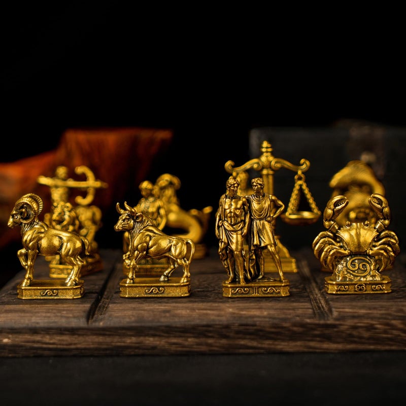 chovy Libra â€“ Libra Scales Zodiac Brass Sculpture â€“ 100% Solid Handcrafted Retro Figurine, Unique Home & Office Decor, Ideal Astrology Gift - Image 4