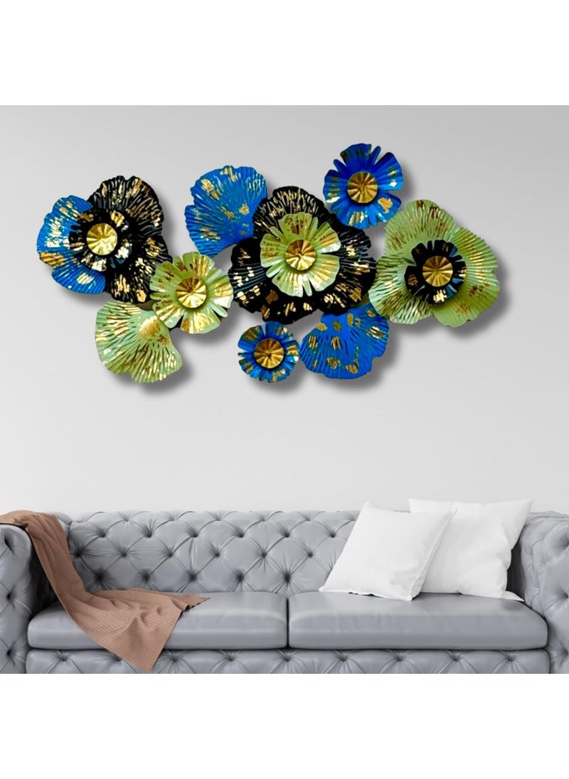 pranjals house - pranjals house Flower leaves Metal Wall Decor/Wall Sculpture/Wall Hanging Home Decoration Perfect for Living Room/Hotel/Restaurant/Bedroom/Drawing Room (Size 40x24 Inch) - Image 1