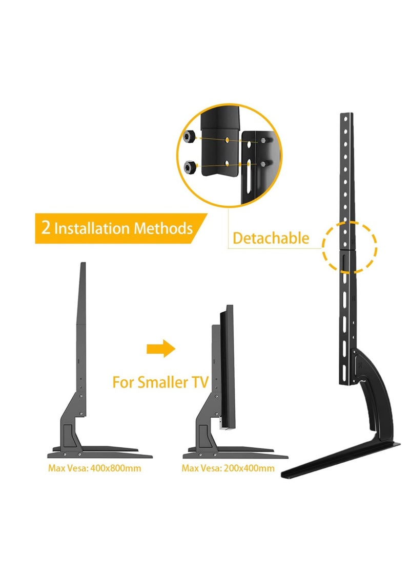 BGM - 5Rcom TV Stand Mount, Universal TV Stand Tabletop for 22 to 65 inch Plasma LCD LED Flat Screen TVs, TV Legs, Holds up to 88lbs, Max VESA 800 x 500mm, Height Adjustable TV Base, TV Stand - Image 1