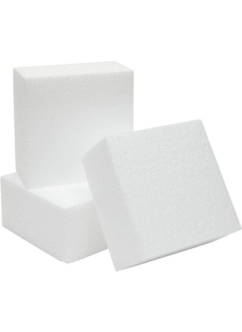Craft Foam Block - 12-Pack Square Polystyrene Foam Brick for Sculpture Modeling DIY Arts and Crafts 4 x 4 x 2 Inches