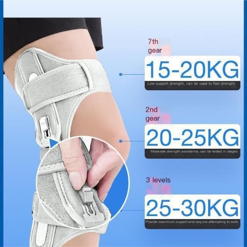 Knee Brace L Black Lightweight Exoskeleton Reduce Joint Strain Knee Support - Electric Assistance Knee Guard for Senior Daily Walking Light Exercise - Image 3