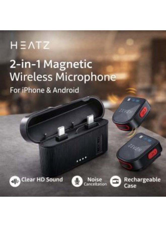 Heatz ZU34 Wireless Microphone Dual Mic Noise Reduction Clip - Image 3