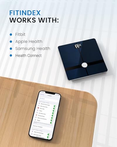 FITINDEX Wi-Fi Scale for Body Weight, Smart Scale with BMI, Body Fat, Muscle Mass, Digital, Bluetooth, Bathroom,13 Body Composition Analysis Health Monitor - Image 4