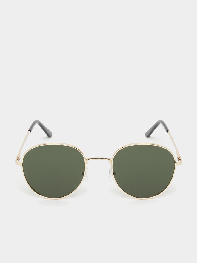 Styli Styli Green Round Sunglasses with Nose Pads - Image 3