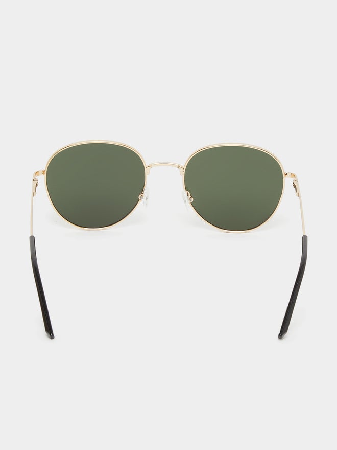 Styli Styli Green Round Sunglasses with Nose Pads - Image 5