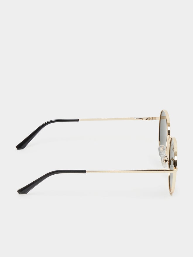 Styli Styli Green Round Sunglasses with Nose Pads - Image 4