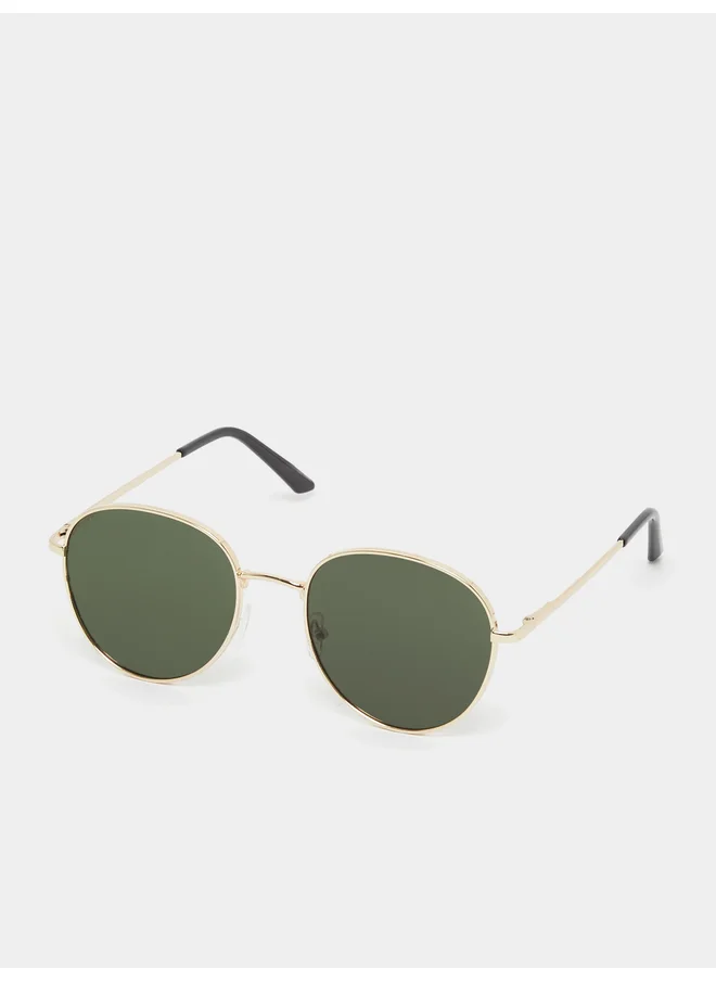 Styli Styli Green Round Sunglasses with Nose Pads