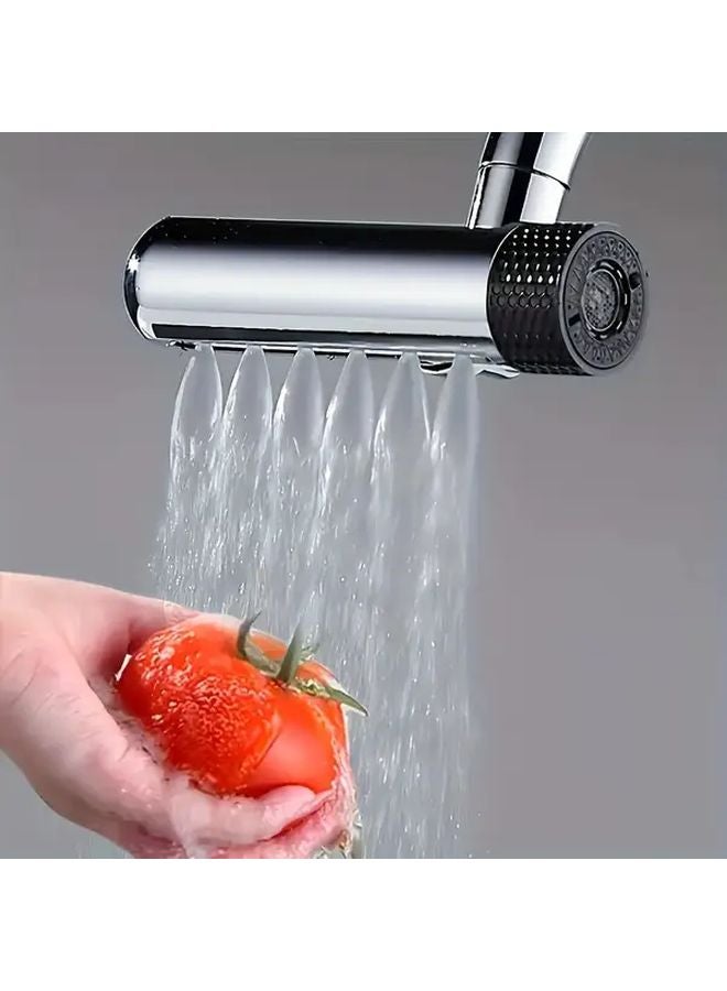 Silvery Kitchen Faucet Extender With 720 Rotating Splash Proof Mixer And Durable Metal Plastic Structure - Image 2