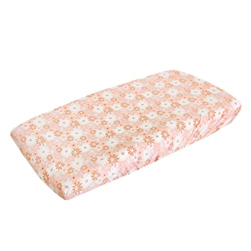 Copper Pearl Premium Knit Changing Pad Cover Soft Stylish and Universal Fit for All Standard Diaper Changing Pads Trendy Design Changing Pad Covers Penny - Image 1