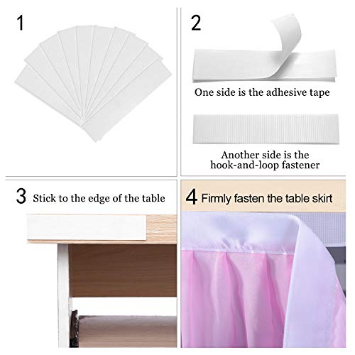 HB HBB MAGIC Unicorn Table Skirt Rainbow Tablecloth for Rectangle Table 9ft Fiesta Baby Shower Girls Birthday Party Unicorn Party Wedding - Image 4