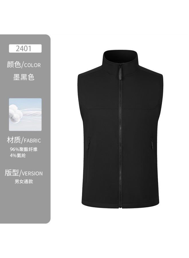Soft Shell Outdoor Sports Vest Waterproof Mountaineering Photography Group Training Workwear Custom Logo