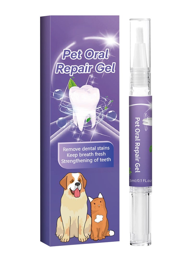 Tanwer Cat and Dog Pet Tooth Cleaning Pen Oral Cleaning Removing Odor and Tooth Stain Removing gel 3ml - Image 1