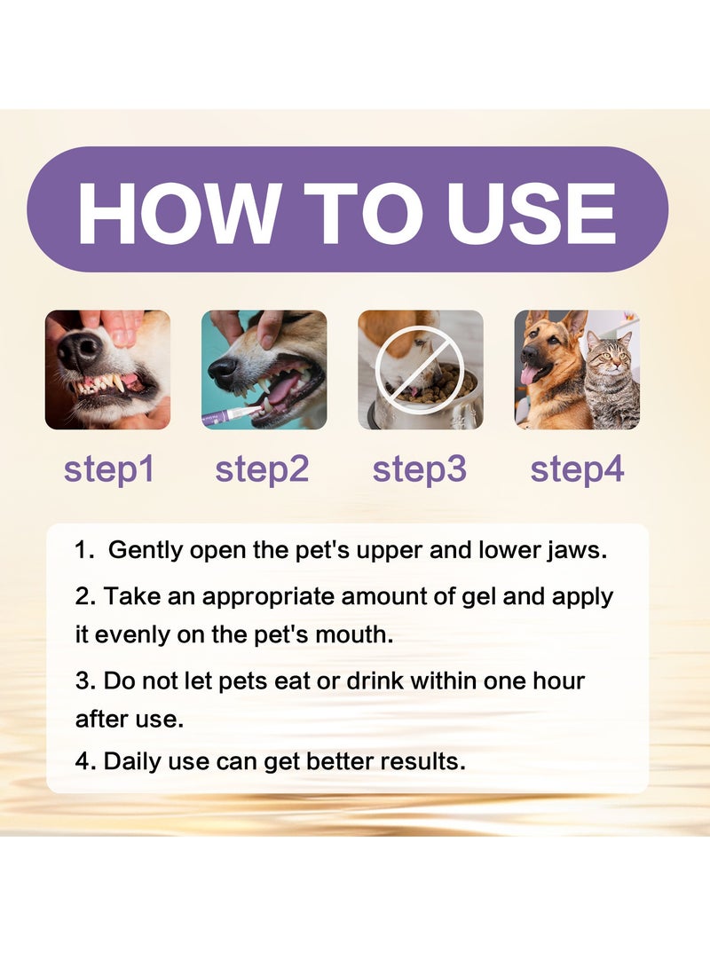 Tanwer Cat and Dog Pet Tooth Cleaning Pen Oral Cleaning Removing Odor and Tooth Stain Removing gel 3ml - Image 5