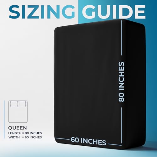 Utopia Bedding Extra Deep Pocket Queen Fitted Sheet Fits up to 21 Inch Mattress Hotel Luxury Soft Breathable and Comfy Shrinkage and Fade Resistant Easy Care Black - Image 3