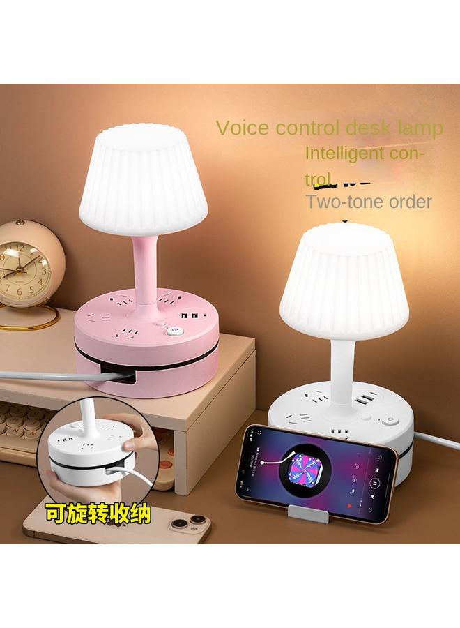 Bluejw Intelligent Voice Control Bedroom Desk Lamp Bedside Lamp Plug-in Desktop Bedside Table Socket Nightlight Light Luxury High Sense - Image 3