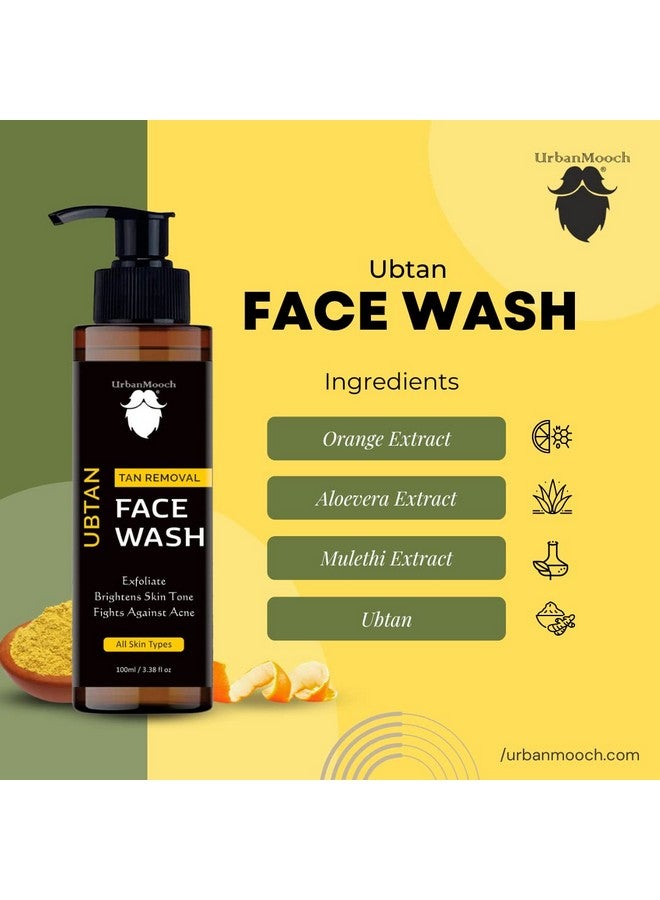 UrbanMooch Ubtan Cleansing Face Wash Detan All Skin Types Clear Glowing Skin 100% Vegan Paraben & Sulphates Free For Men 100 Ml - Image 2