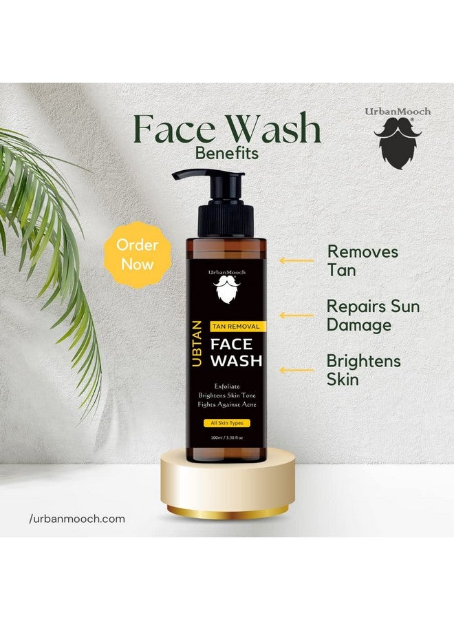UrbanMooch Ubtan Cleansing Face Wash Detan All Skin Types Clear Glowing Skin 100% Vegan Paraben & Sulphates Free For Men 100 Ml - Image 3