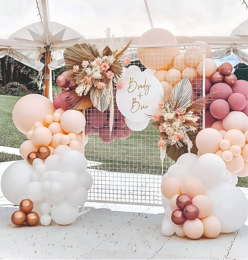 YOURS DECOR Balloon Decoration Kit - 52 Pcs White, Peach, Dusty Pink & Rose Gold Balloon for Birthday, Weddings, Anniversary & New Year Events Garland Set | Birthday Decoration Items for Kids & Adults - Image 3