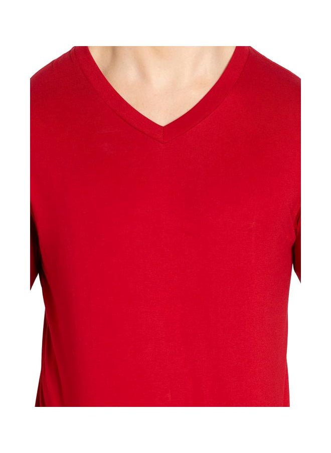 JOCKEY - Jockey 2726 Men Super Combed Cotton Rich Solid V Neck Half Sleeve T Shirt - Image 1