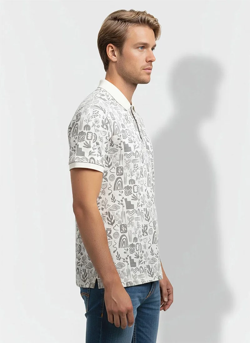 Being Human Men Printed Polo Collar T-shirt