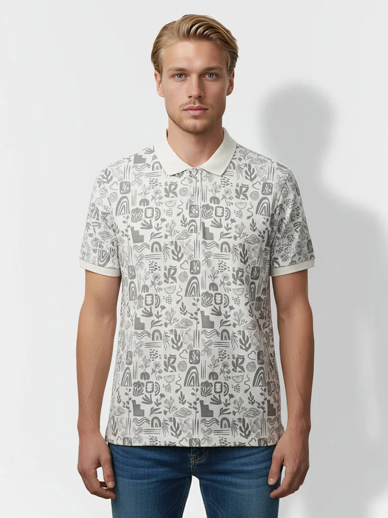 Being Human Men Printed Polo Collar T-shirt