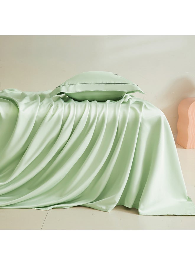 Solid Color Cool Bed Sheetss Single Piece Single Double Ice Quilt Pillowcase Student Dormitory Three-piece Set Summer Non-tencel Silk