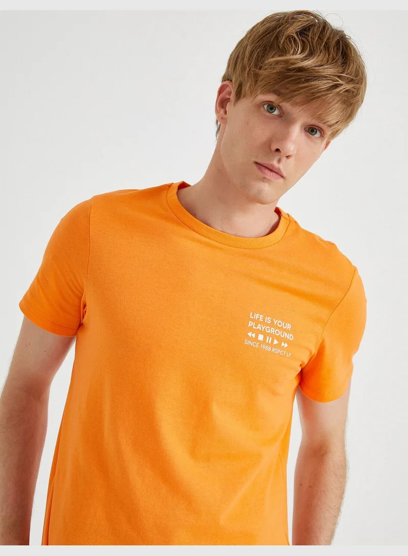 KOTON Printed T-Shirt Cotton