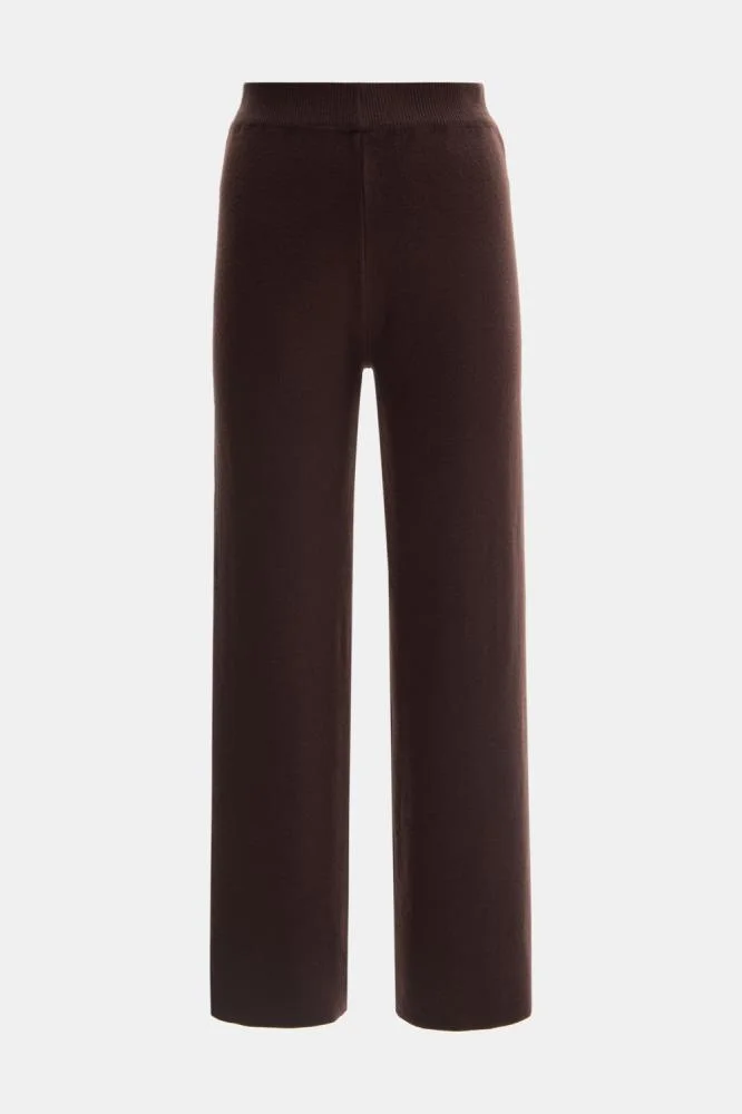 Tenda Wide-Leg Knit Trousers Brown