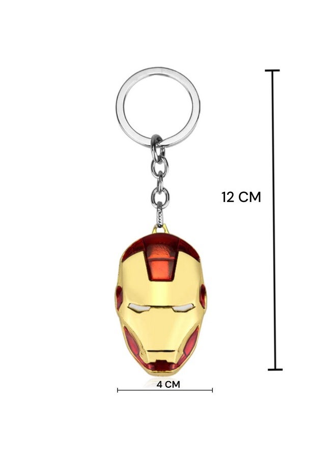 Upbeat - UPBEAT Ironman Face Mask Keychain I Marvel Superhero Keyring | Ironman Accessory I Avengers I Marvel collectibles I Ironman accessories I Tony Stark I Gift I Children I Car I Bike I Birthday - Image 1