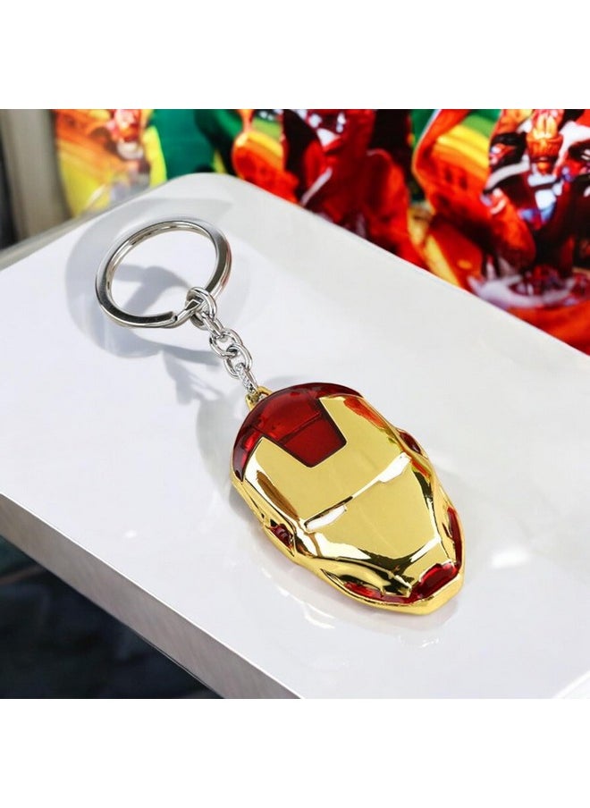 Upbeat - UPBEAT Ironman Face Mask Keychain I Marvel Superhero Keyring | Ironman Accessory I Avengers I Marvel collectibles I Ironman accessories I Tony Stark I Gift I Children I Car I Bike I Birthday - Image 1