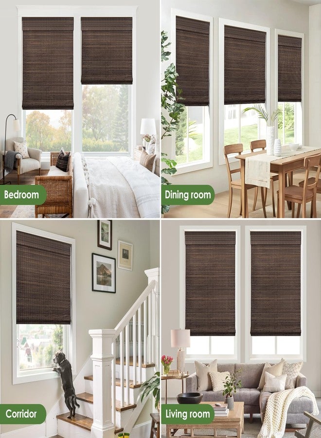 LazBlinds Cordless Bamboo Roman Shades, Privacy Blinds for Interior Windows, Room Darkening Roll Up Bamboo Blinds for Home & Patio, 26.5" W x 48" H, BDP-Espresso - Image 5