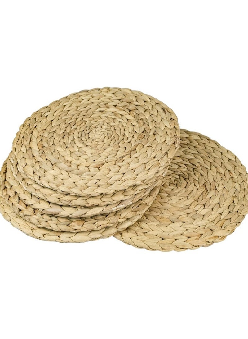 هوم بوكس طقم مفارش طاولة مستديرة مضفرة مكون 6قطع 30سم - Image 1