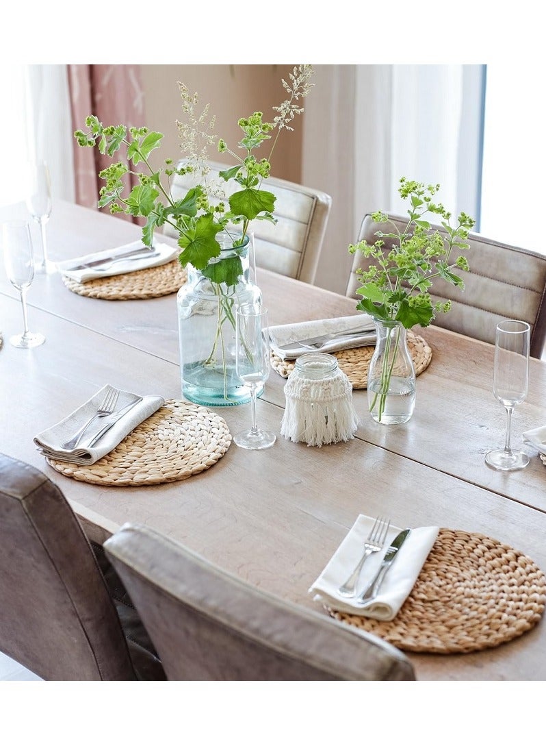 هوم بوكس طقم مفارش طاولة مستديرة مضفرة مكون 6قطع 30سم - Image 2