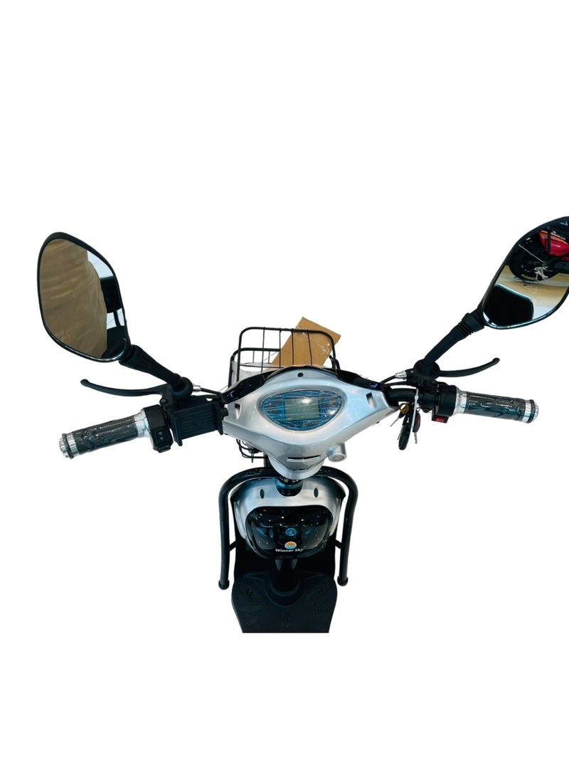 Winner Sky Electric Bike With Grocery Basket With Strong Battery Black 16 size Tyre  - Image 4