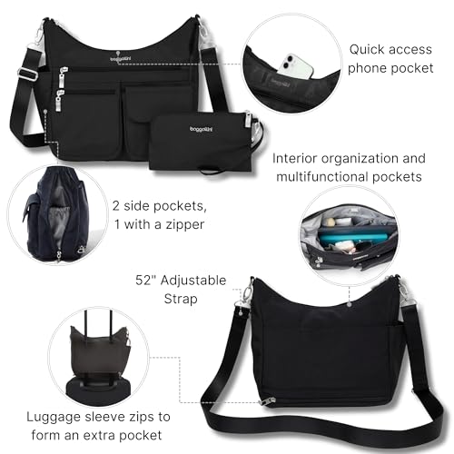 Baggallini womens Modern Everywhere Bag, Black, One Size US - Image 3