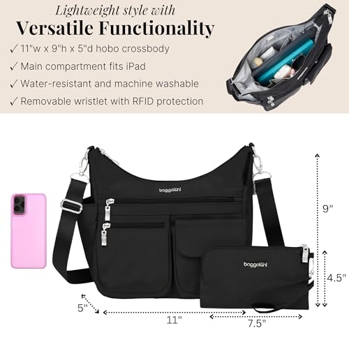 Baggallini womens Modern Everywhere Bag, Black, One Size US - Image 4