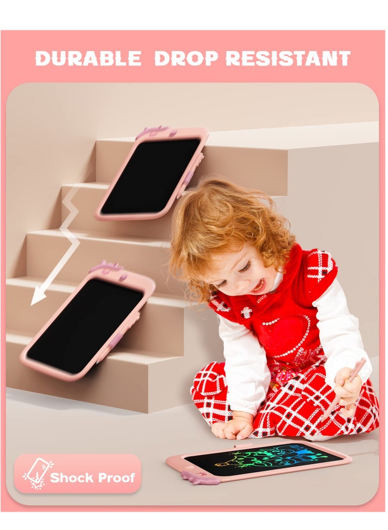 Colourful LCD Writing Tablet for Kids 10 Inch Erasable Writing Tablet with Lock Function Kids Drawing Pad for Painting Drawing for 3 4 5 6 7 8 Year Old Girls Boys - Image 2