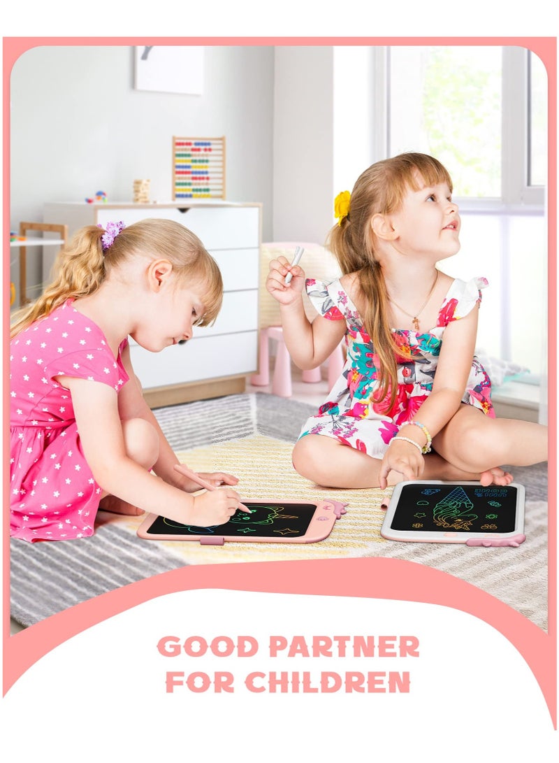 Colourful LCD Writing Tablet for Kids 10 Inch Erasable Writing Tablet with Lock Function Kids Drawing Pad for Painting Drawing for 3 4 5 6 7 8 Year Old Girls Boys - Image 4
