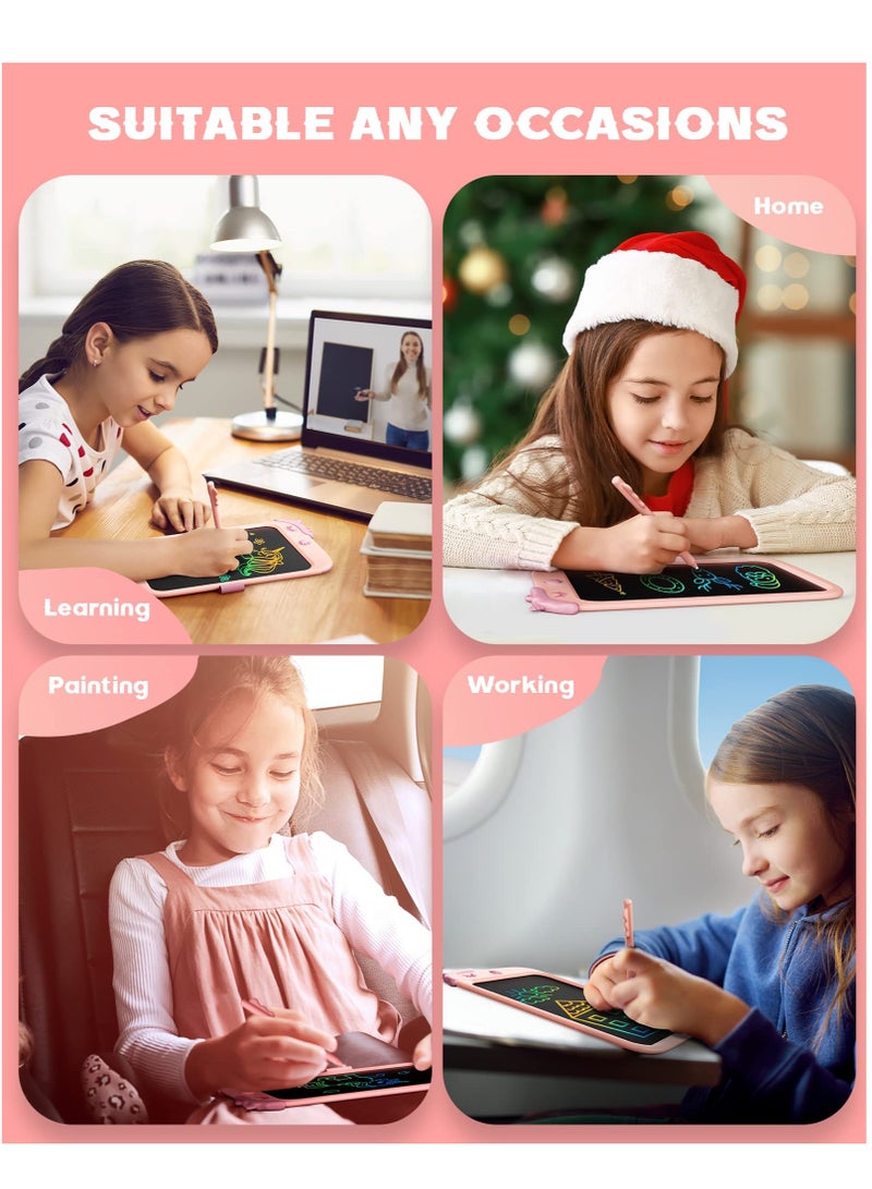 Colourful LCD Writing Tablet for Kids 10 Inch Erasable Writing Tablet with Lock Function Kids Drawing Pad for Painting Drawing for 3 4 5 6 7 8 Year Old Girls Boys - Image 5