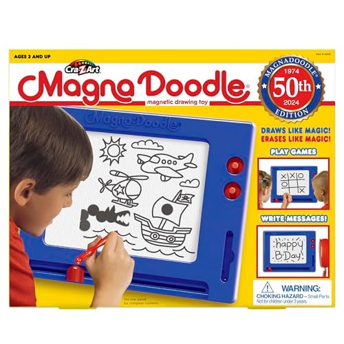CraZArt Retro Magna Doodle 50 Years of Creative Fun Classic Magnetic Drawing Board Toy Ages 3 - Image 1