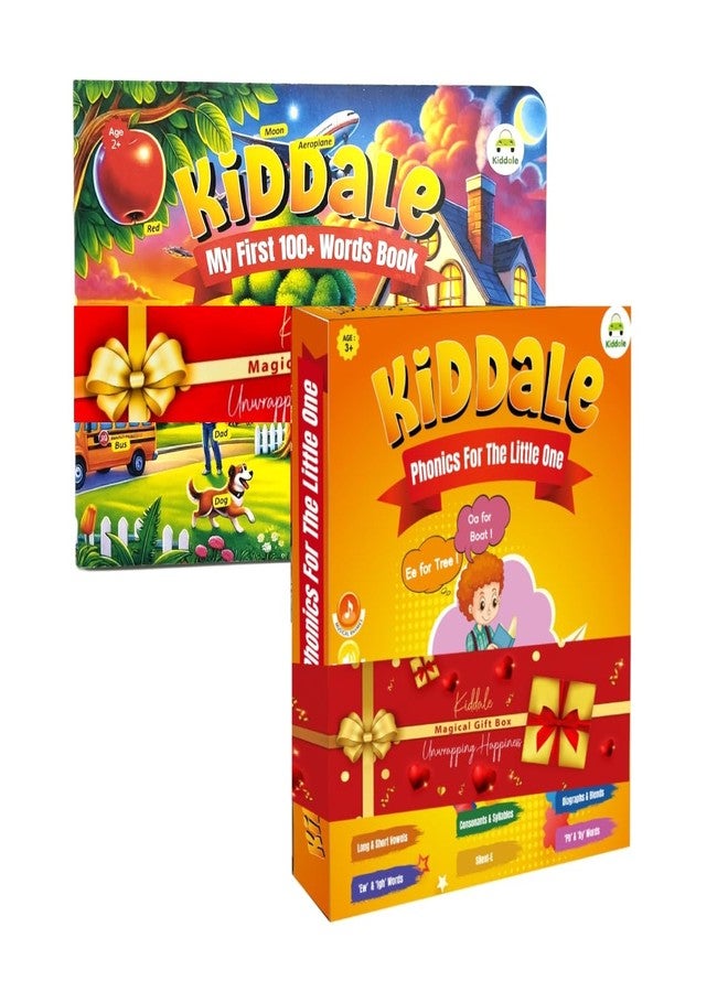 Kiddale 2-in-1 Learning Pack - Phonics Sound Book & Non-Sound Vocabulary Builder for Early Learners - Image 1