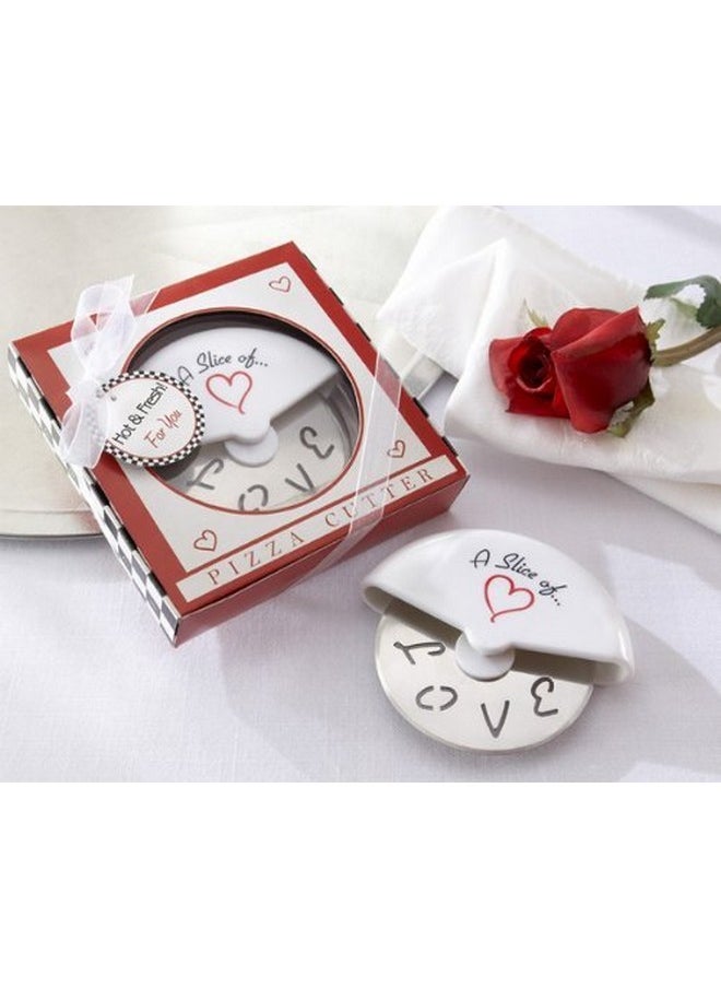 Kate Aspen Kate Aspen "A Slice of Love" Stainless Steel Pizza Cutter Wheel in Miniature Pizza Box, Wedding Favor, Bridal Shower Favor, Stocking Stuffers, Guest Prizes  - Image 2