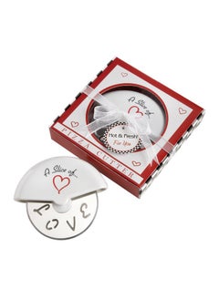 Kate Aspen Kate Aspen "A Slice of Love" Stainless Steel Pizza Cutter Wheel in Miniature Pizza Box, Wedding Favor, Bridal Shower Favor, Stocking Stuffers, Guest Prizes  - Image 1