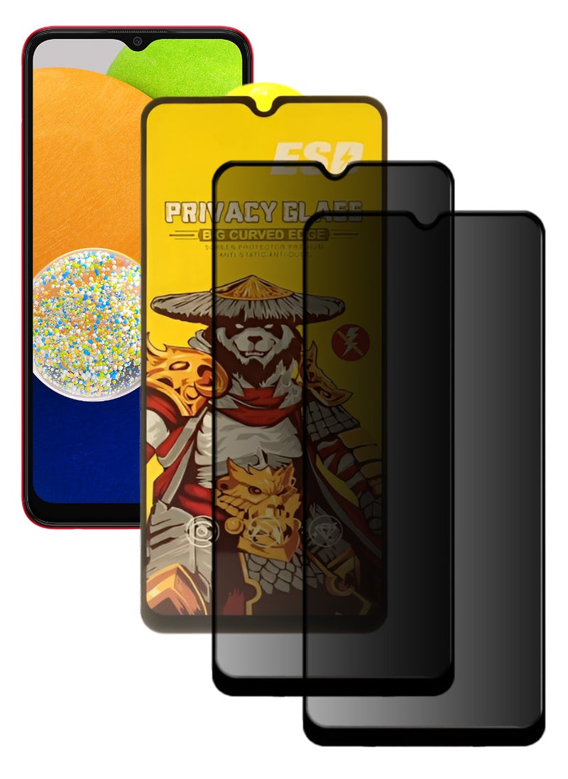 ESD 2 Pieces Tempered Dustproof Privacy Glass Screen Protector Compatible For Samsung Galaxy A03 - Image 1
