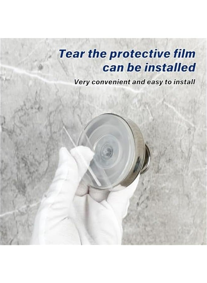 Black Stainless Steel Vacuum Sucker Hooks, Easy Installation, Set of 2 - Image 4